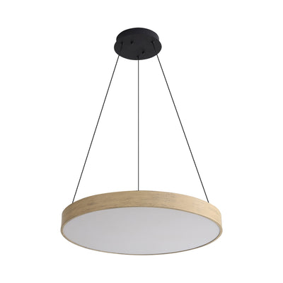 Anello Integrated LED Pendant in Driftwood, alternate view - Golden Lighting