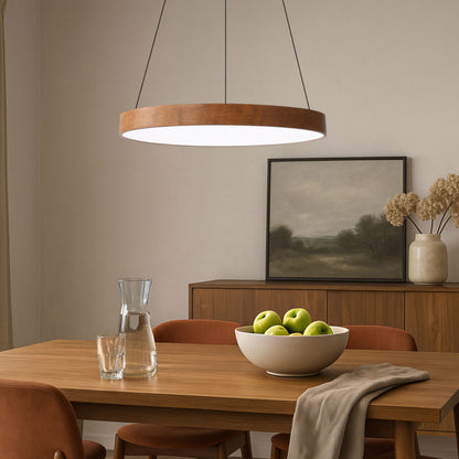 Anello Integrated LED Pendant in Walnut