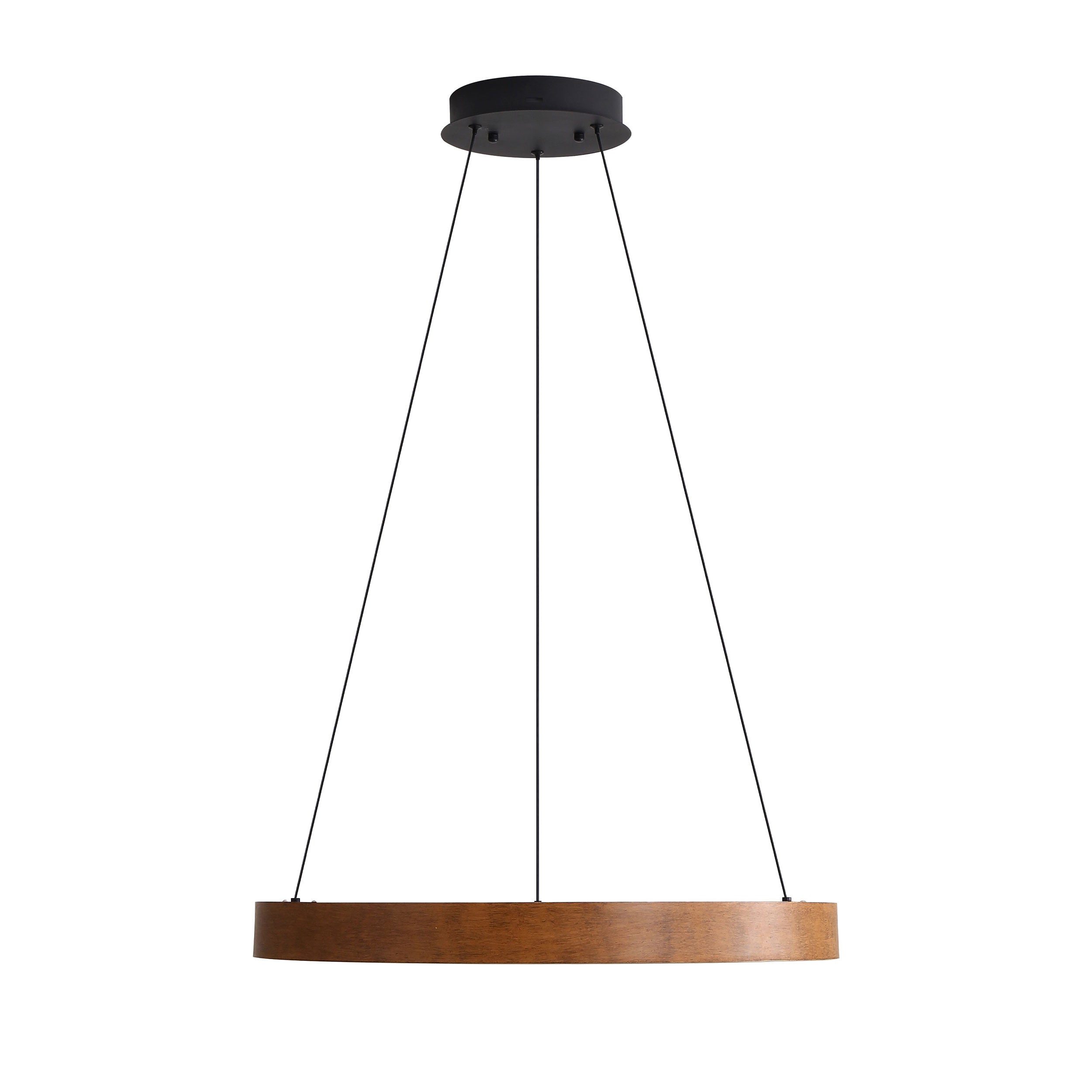 Anello 24" LED Pendant in Walnut with No Shade - - Golden Lighting