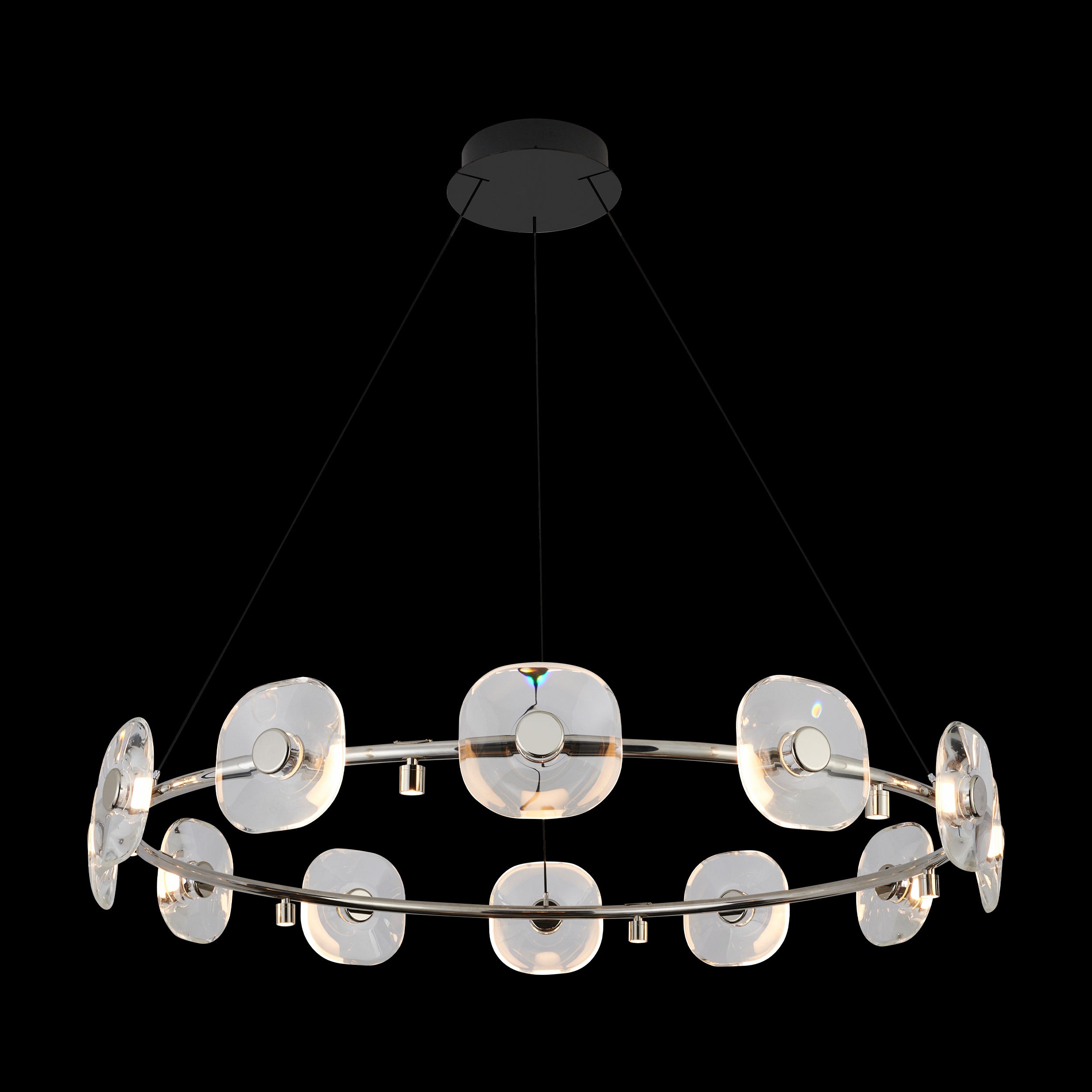 Ziva by Golden Lighting Celestia 12-light Integrated LED Chandelier in Chrome