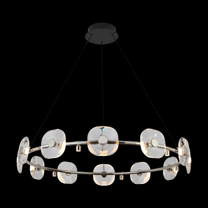 Ziva by Golden Lighting Celestia 12-light Integrated LED Chandelier in Chrome - - Golden Lighting