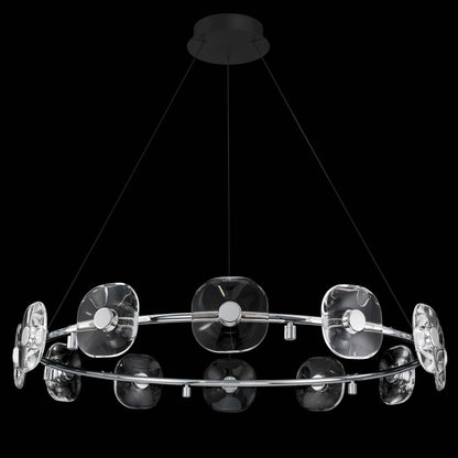Ziva by Golden Lighting Celestia 12-light Integrated LED Chandelier in Chrome - - Golden Lighting