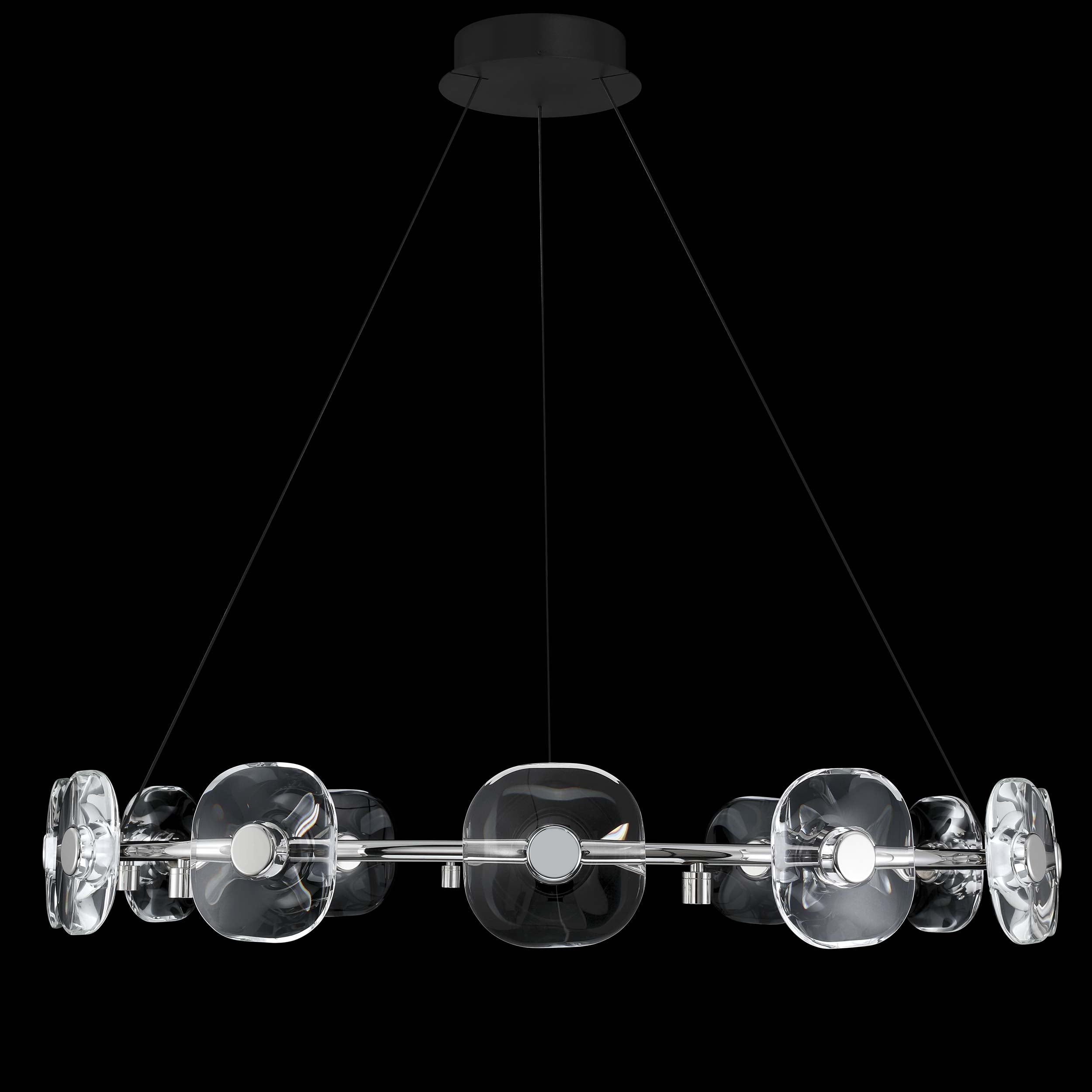 Ziva by Golden Lighting Celestia 12-light Integrated LED Chandelier in Chrome - - Golden Lighting