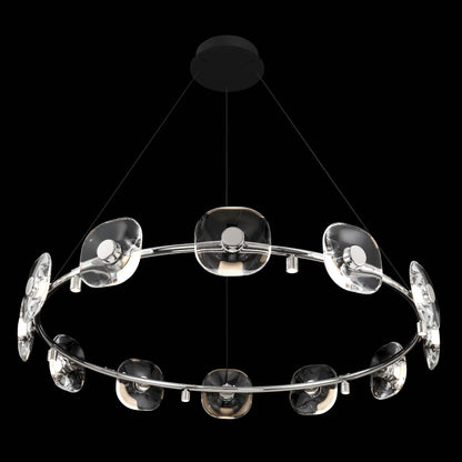 Ziva by Golden Lighting Celestia 12-light Integrated LED Chandelier in Chrome - - Golden Lighting