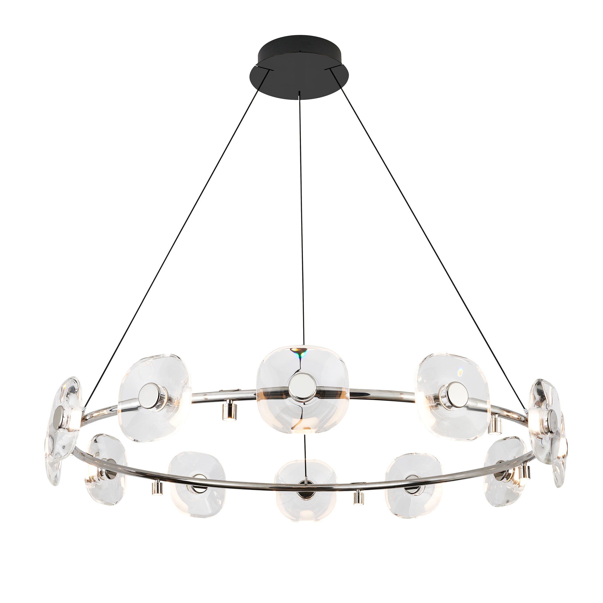 Ziva by Golden Lighting Celestia 12-light Integrated LED Chandelier in Chrome - Default Title - Golden Lighting