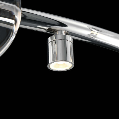 Ziva by Golden Lighting Celestia 12-light Integrated LED Chandelier in Chrome - - Golden Lighting