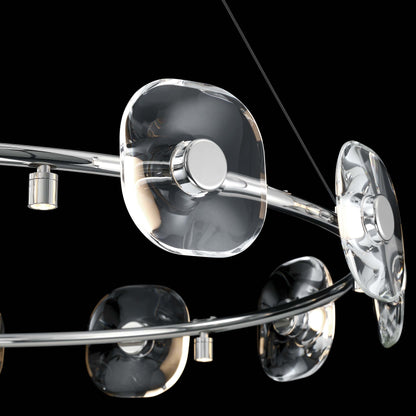 Ziva by Golden Lighting Celestia 12-light Integrated LED Chandelier in Chrome - - Golden Lighting