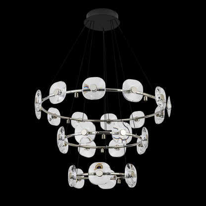 Celestia LED 3 Tier - 26 Light Chandelier in Chrome - - Golden Lighting