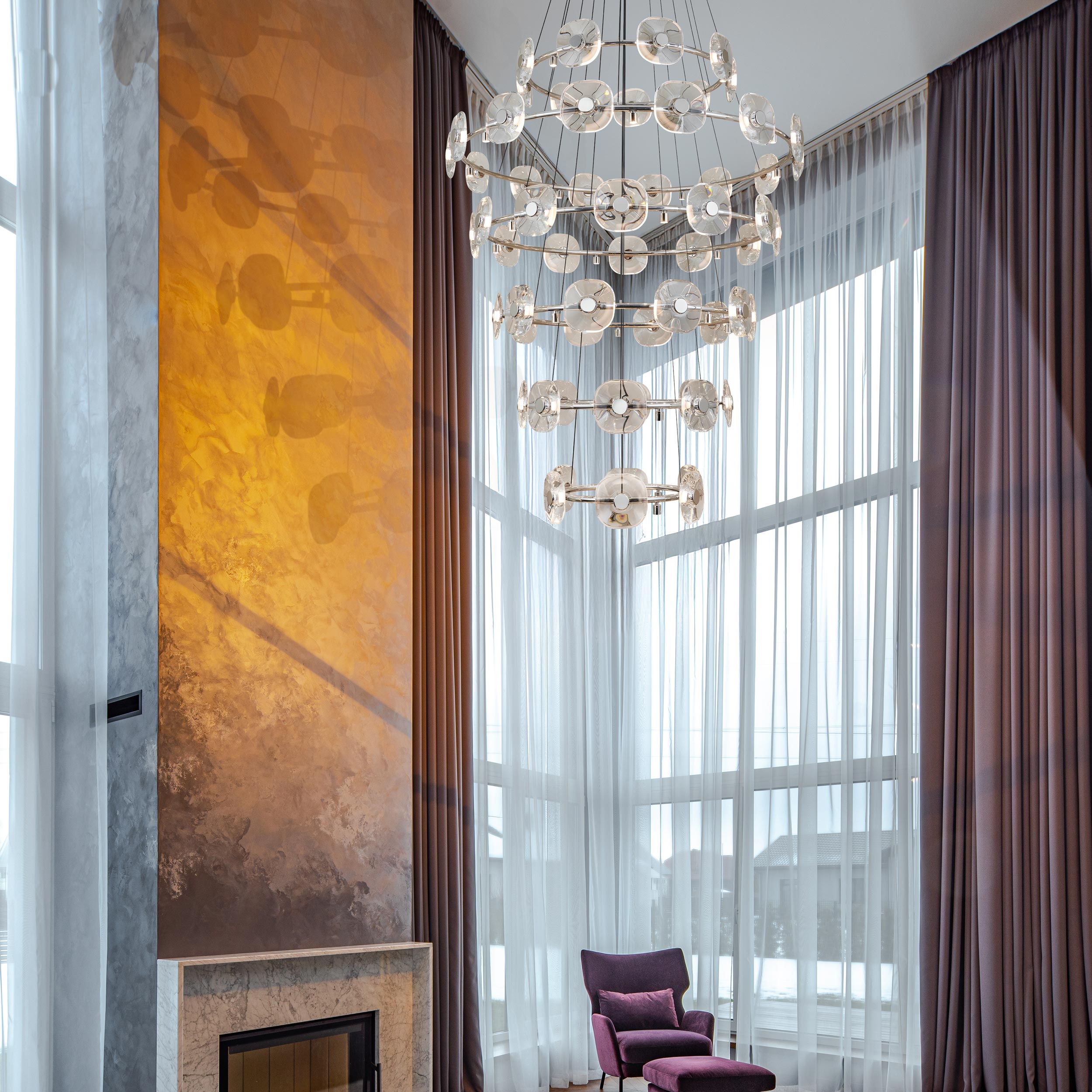 Ziva by Golden Lighting Celestia 59-light Integrated LED Chandelier in Chrome - - Golden Lighting