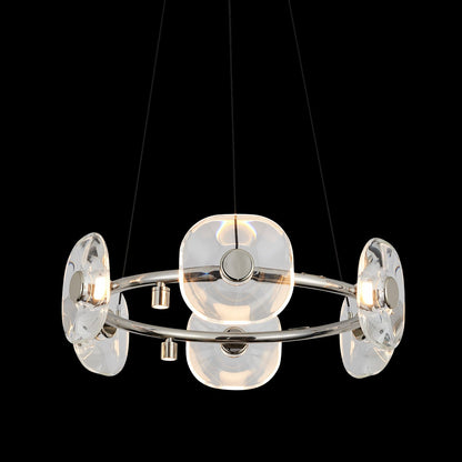 Ziva by Golden Lighting Celestia 6-light Integrated LED Chandelier in Chrome - - Golden Lighting