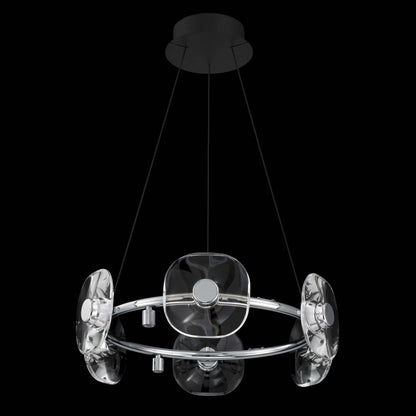 Ziva by Golden Lighting Celestia 6-light Integrated LED Chandelier in Chrome - - Golden Lighting