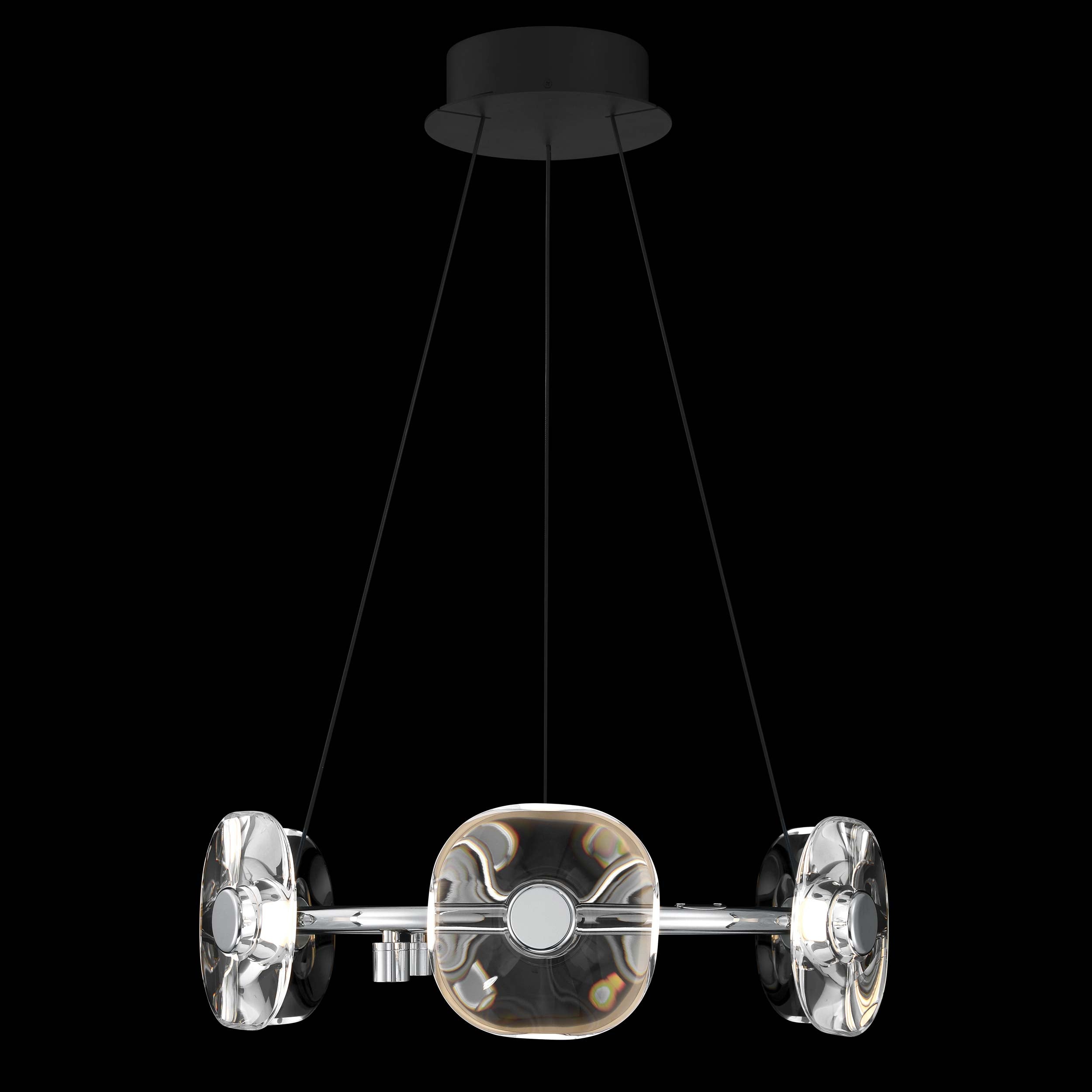 Ziva by Golden Lighting Celestia 6-light Integrated LED Chandelier in Chrome - - Golden Lighting