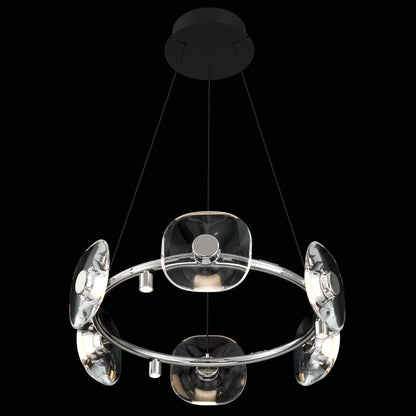 Ziva by Golden Lighting Celestia 6-light Integrated LED Chandelier in Chrome - - Golden Lighting