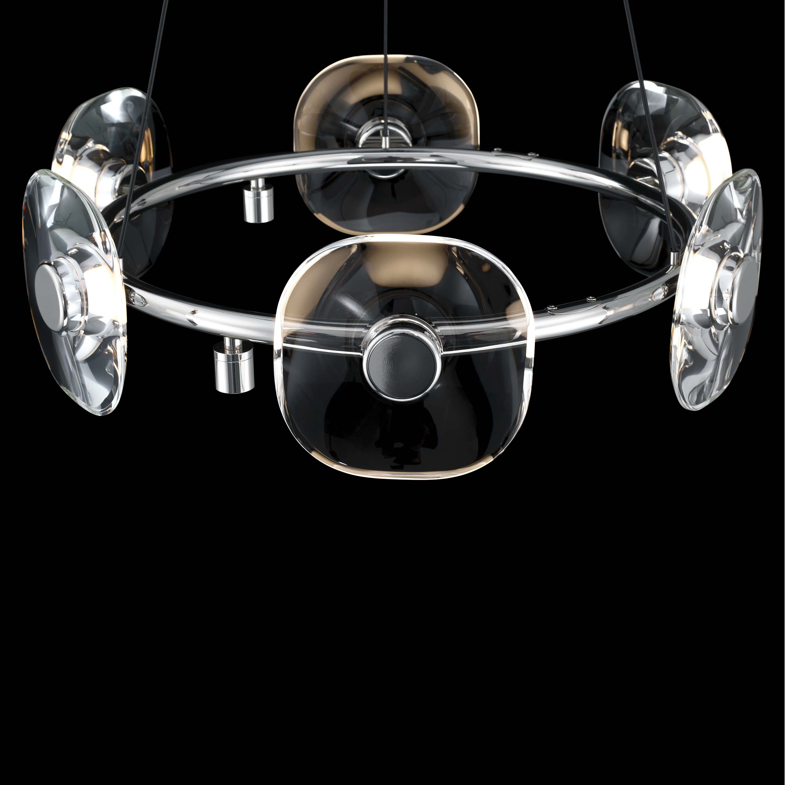 Ziva by Golden Lighting Celestia 6-light Integrated LED Chandelier in Chrome