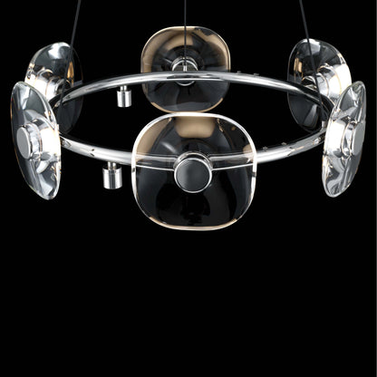 Ziva by Golden Lighting Celestia 6-light Integrated LED Chandelier in Chrome - - Golden Lighting
