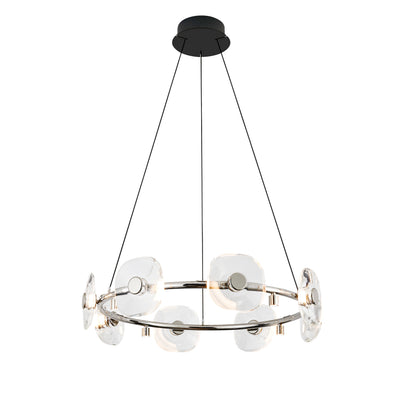 Ziva by Golden Lighting Celestia 8-light Integrated LED Chandelier in Chrome - - Golden Lighting