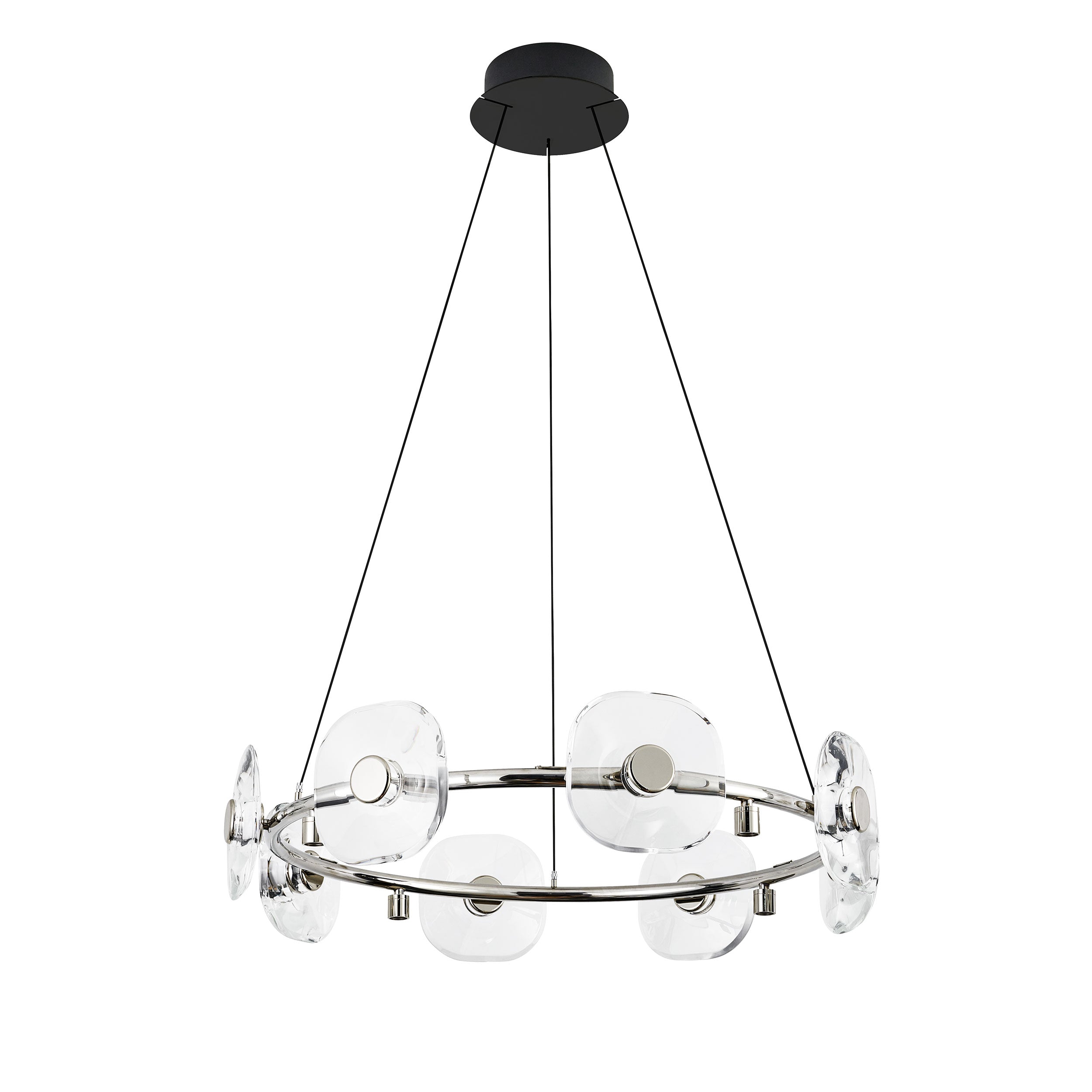Ziva by Golden Lighting Celestia 8-light Integrated LED Chandelier in Chrome - - Golden Lighting