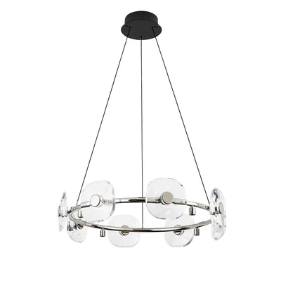 Ziva by Golden Lighting Celestia 8-light Integrated LED Chandelier in Chrome - - Golden Lighting