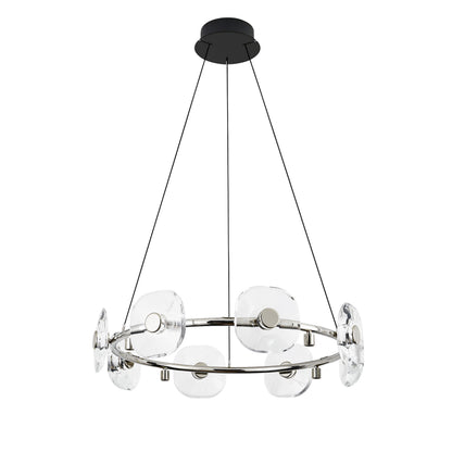 Ziva by Golden Lighting Celestia 8-light Integrated LED Chandelier in Chrome - - Golden Lighting