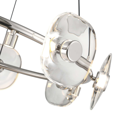 Ziva by Golden Lighting Celestia 6-light Integrated LED Chandelier in Chrome - - Golden Lighting