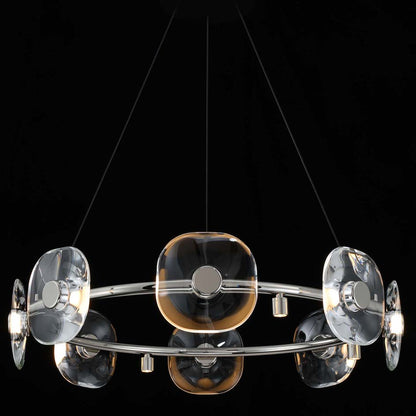 Ziva by Golden Lighting Celestia 8-light Integrated LED Chandelier in Chrome - - Golden Lighting