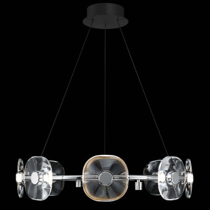 Ziva by Golden Lighting Celestia 8-light Integrated LED Chandelier in Chrome - - Golden Lighting
