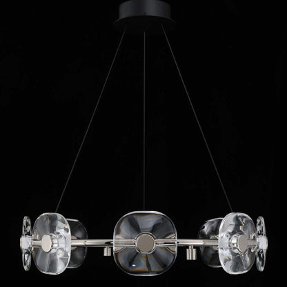 Ziva by Golden Lighting Celestia 8-light Integrated LED Chandelier in Chrome - - Golden Lighting