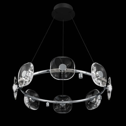 Ziva by Golden Lighting Celestia 8-light Integrated LED Chandelier in Chrome - - Golden Lighting