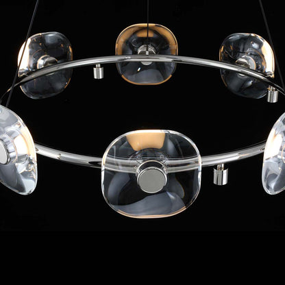 Ziva by Golden Lighting Celestia 8-light Integrated LED Chandelier in Chrome - - Golden Lighting