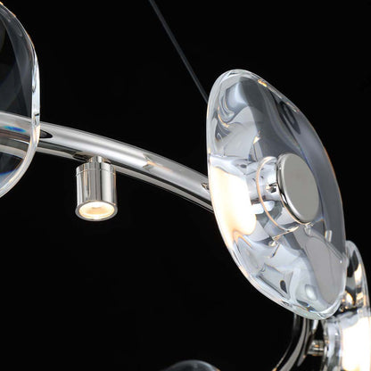 Ziva by Golden Lighting Celestia 8-light Integrated LED Chandelier in Chrome - - Golden Lighting