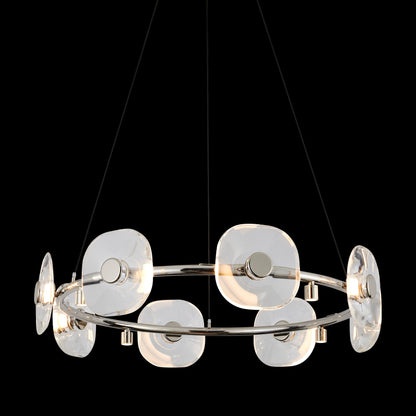 Ziva by Golden Lighting Celestia 8-light Integrated LED Chandelier in Chrome - - Golden Lighting