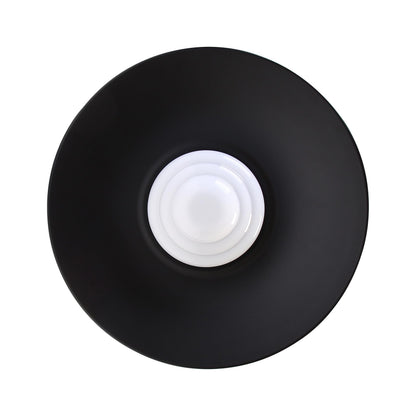 Yep by Golden Lighting Croma 1-light Wall Sconce in Matte Black shade and White Bell Glass - - Golden Lighting