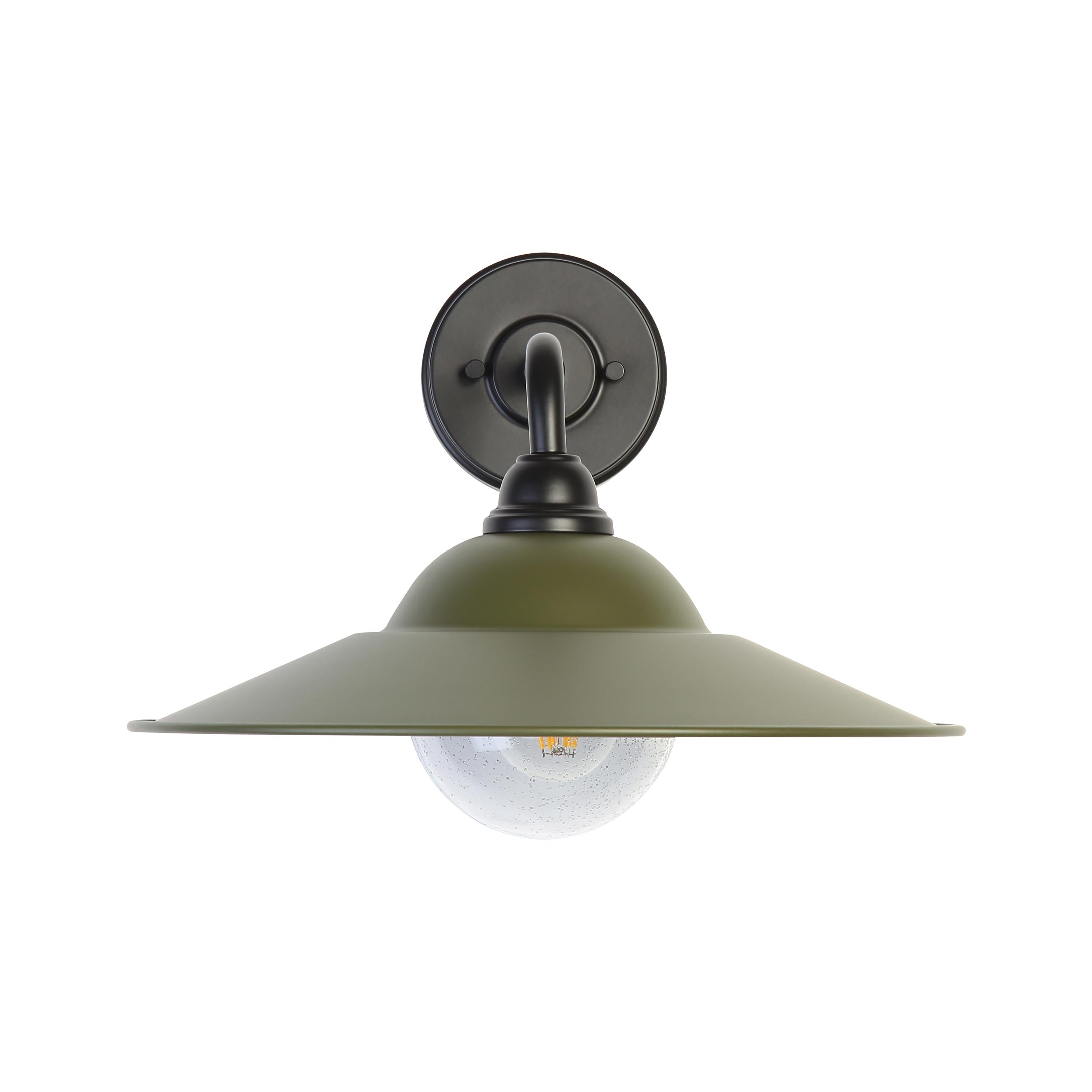 Yep by Golden Lighting Croma 1-light Wall Sconce in Matte Pine shade and Seeded Glass Ball - - Golden Lighting