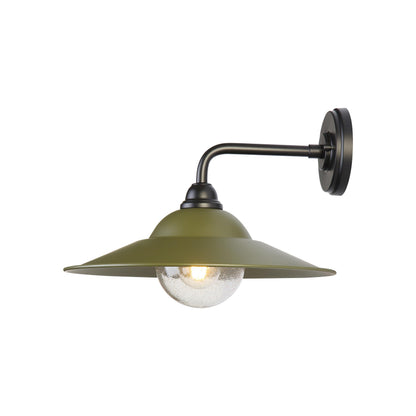 Yep by Golden Lighting Croma 1-light Wall Sconce in Matte Pine shade and Seeded Glass Ball - - Golden Lighting