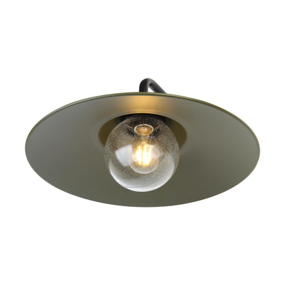 Yep by Golden Lighting Croma 1-light Wall Sconce in Matte Pine shade and Seeded Glass Ball - - Golden Lighting