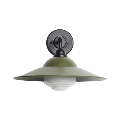 Yep by Golden Lighting Croma 1-light Wall Sconce in Matte Pine shade and White Bell Glass - - Golden Lighting