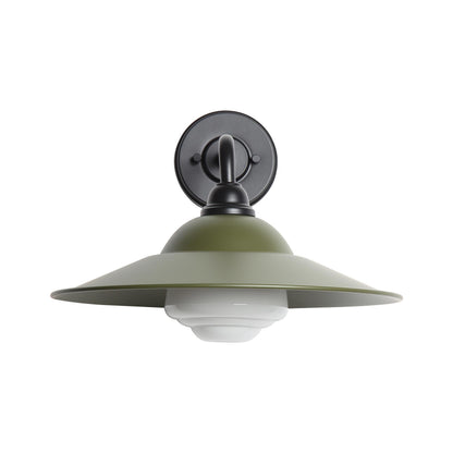 Yep by Golden Lighting Croma 1-light Wall Sconce in Matte Pine shade and White Bell Glass - - Golden Lighting