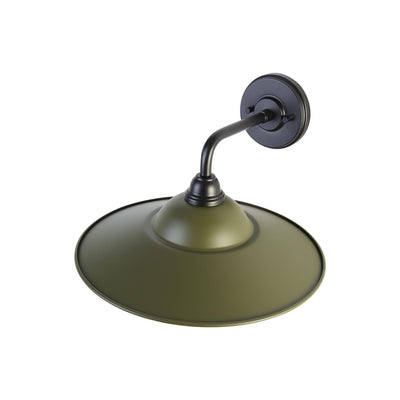 Yep by Golden Lighting Croma 1-light Wall Sconce in Matte Pine shade and White Bell Glass - - Golden Lighting
