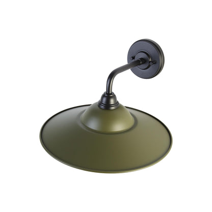 Yep by Golden Lighting Croma 1-light Wall Sconce in Matte Pine shade and White Bell Glass - - Golden Lighting