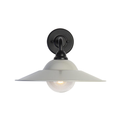 Yep by Golden Lighting Croma 1-light Wall Sconce in Warm Gray shade and Seeded Glass Ball - - Golden Lighting
