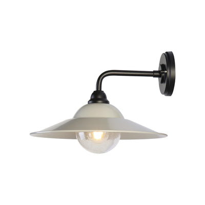 Yep by Golden Lighting Croma 1-light Wall Sconce in Warm Gray shade and Seeded Glass Ball - - Golden Lighting
