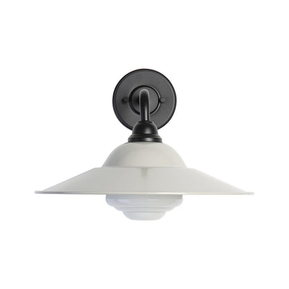 Yep by Golden Lighting Croma 1-light Wall Sconce in Warm Gray shade and White Bell Glass - - Golden Lighting