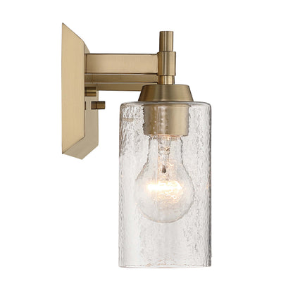 Brilia 3-light Vanity in Brushed Champagne Brass with Hammered Water Glass - - Golden Lighting