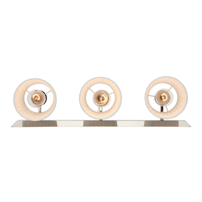Brilia 3-light Vanity in Polished Nickel with Pleated Shade - - Golden Lighting