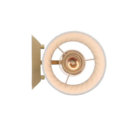 Brilia 1-light Wall Sconce Vanity in Brushed Champagne Brass with Pleated Shade - - Golden Lighting