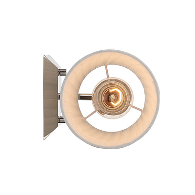 Brilia 1-light Wall Sconce Vanity in Polished Nickel with Pleated Shade - - Golden Lighting