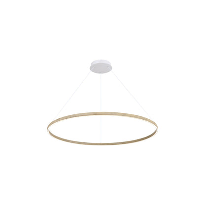 Veritas LED Ring Chandelier - Driftwood (DW) / 35" - Golden Lighting