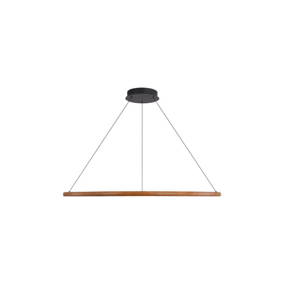 Veritas 35" Bi-directional LED Chandelier in Walnut - - Golden Lighting