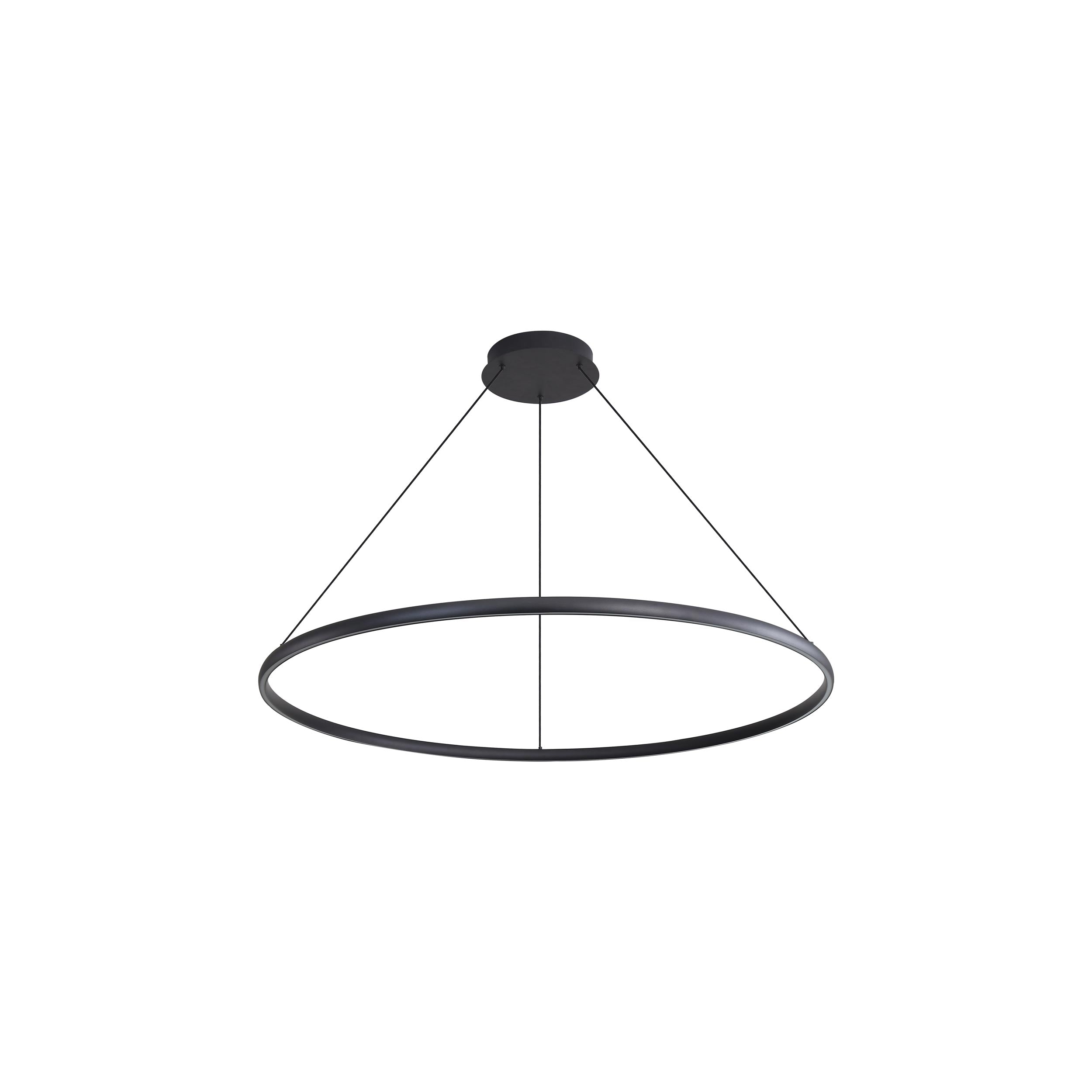 Veritas - 35" Chandelier - Sand Black / No Shade / N/A - Golden Lighting