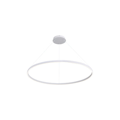 Veritas LED Ring Chandelier - Sand White (SNW) / 35" - Golden Lighting